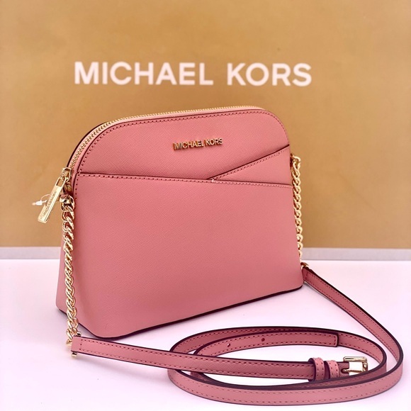 Michael Kors Handbags - Michael Kors Jet Set Travel Medium Dome Crossbody Leather Primrose